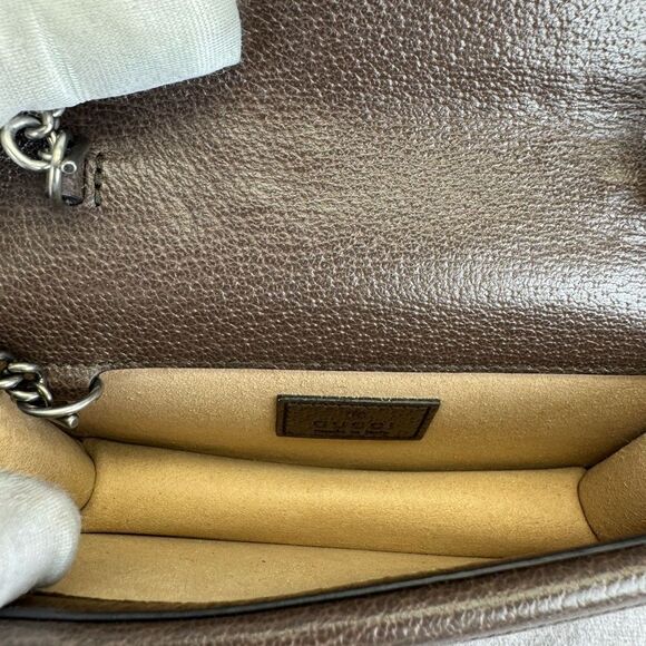 Gucci Sequin Dionysus Jumbo Gg Super Mini Floral Embroidered Chain Crossbody Bag - Picture 9 of 13